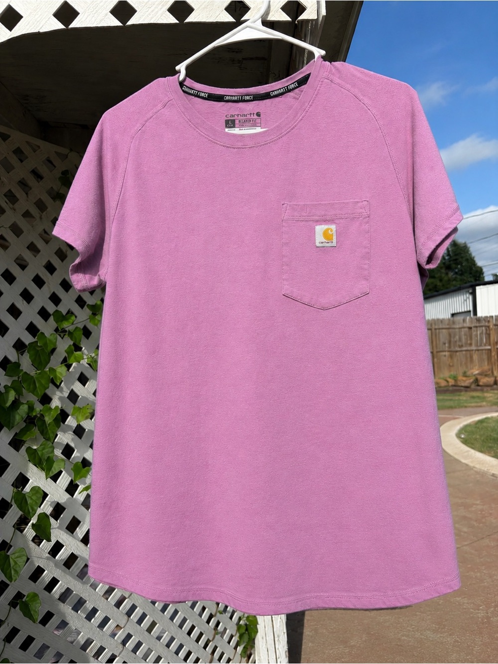 Carhartt Short Sleeve Pocket Tee in Lavender Pink
